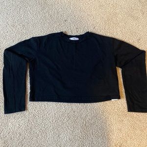 ADIKA Long Sleeve Black Crop Top